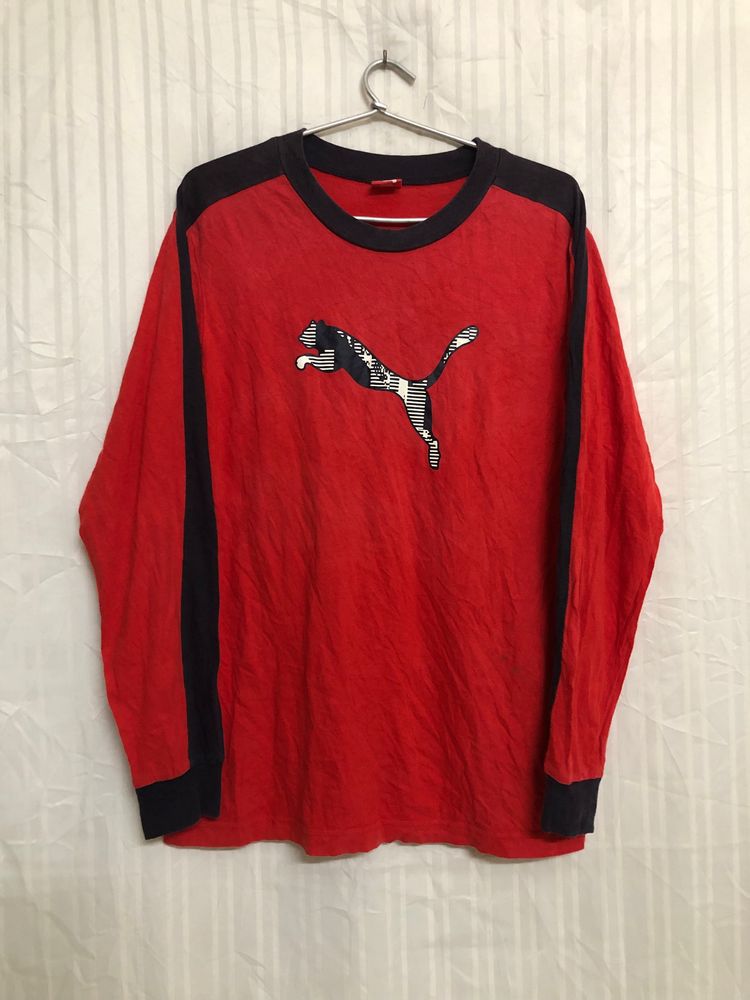 Puma Red Long Sleeve T Shirt