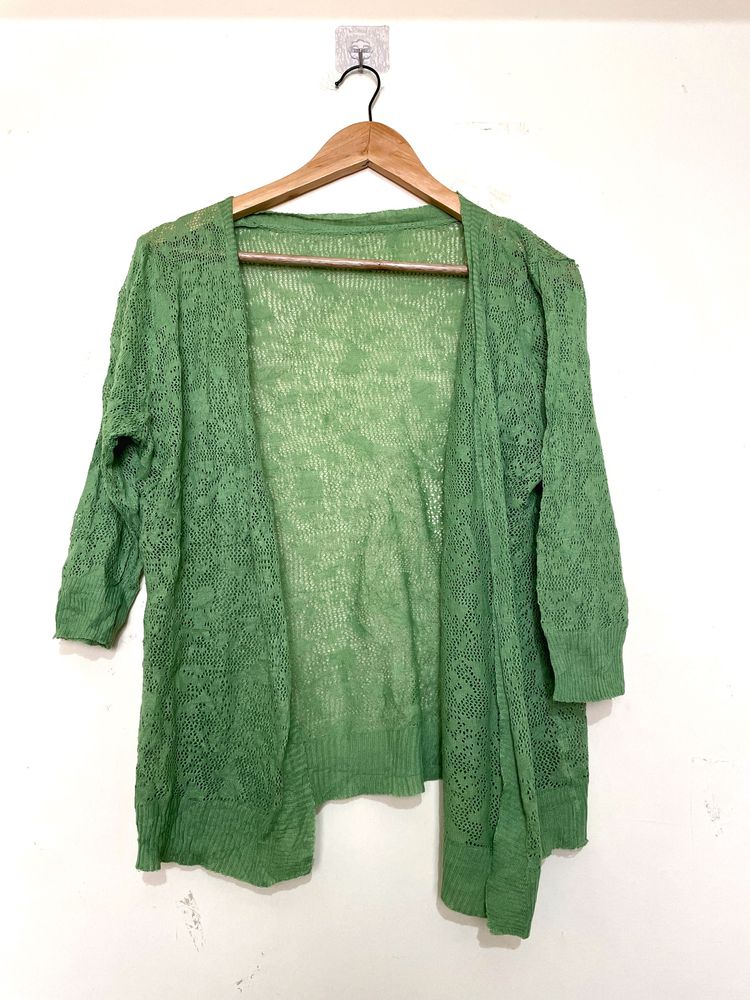 Green Cardigan Shrug