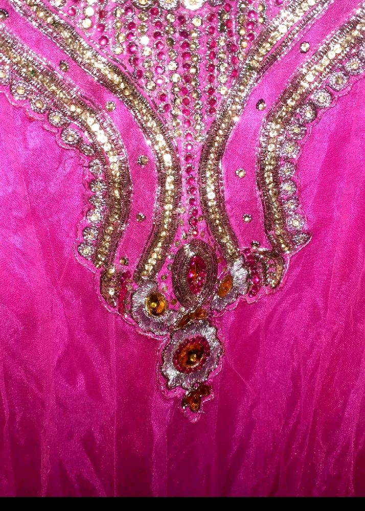 Net Anarkali With Pant And Dupatta