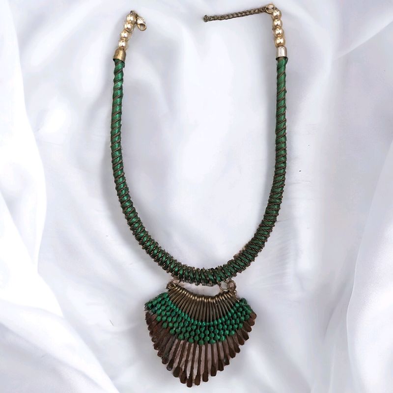 Green  Bohemian Necklace