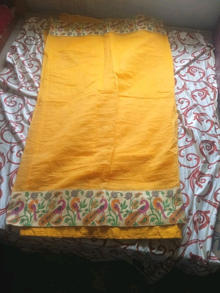 Yellow Saree with Beautiful border