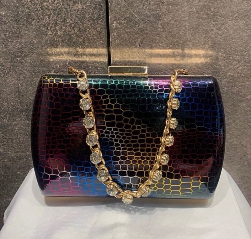 Brand New Artificial Diamond Studded Bag