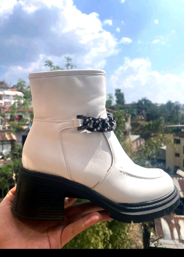 Imported White Boot