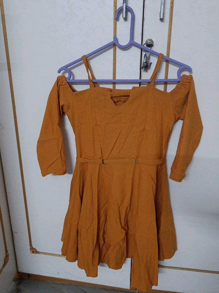 Mustard Dress For Party