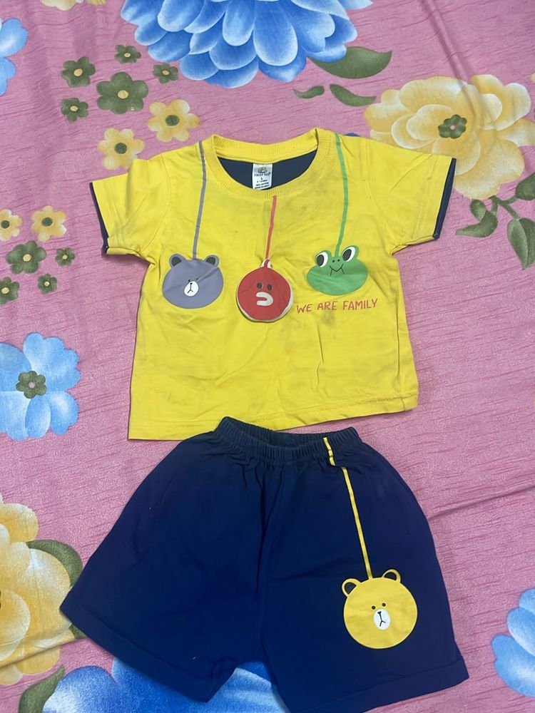 Baby T-shirt Half Pant Set