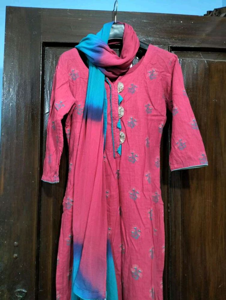 KURTA PANT SET WITH DUPATTA