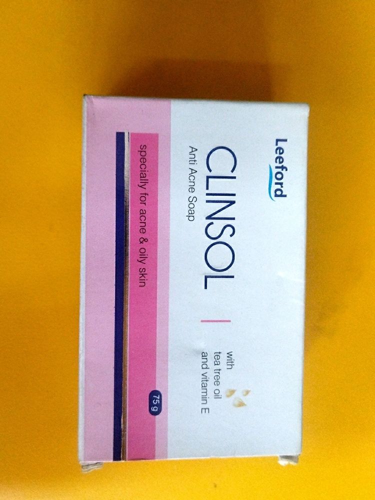 CLINSOL Anti Acne Soap With Tea Oil And Vitamin E