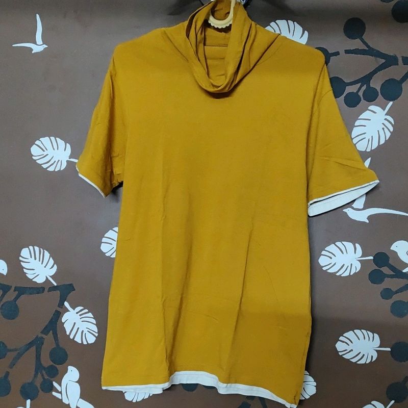 People Men Mustard  Yellow T-shirt