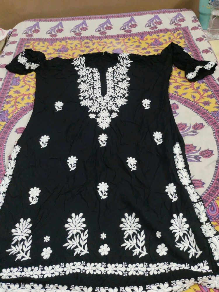 Black Embroided kurta