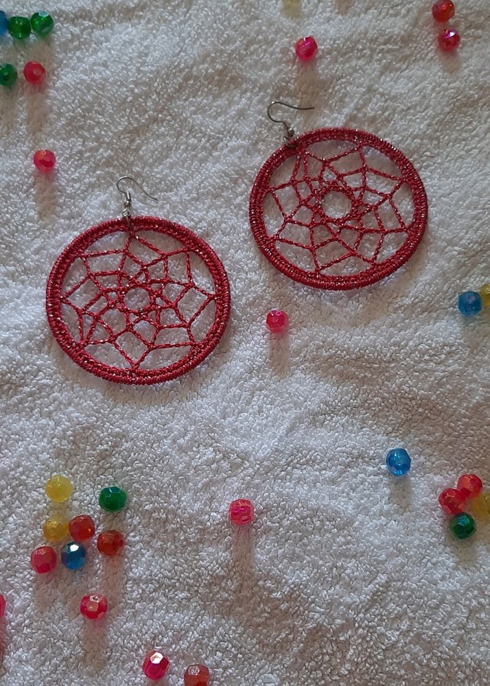 Crochet Dream Catcher Earrings