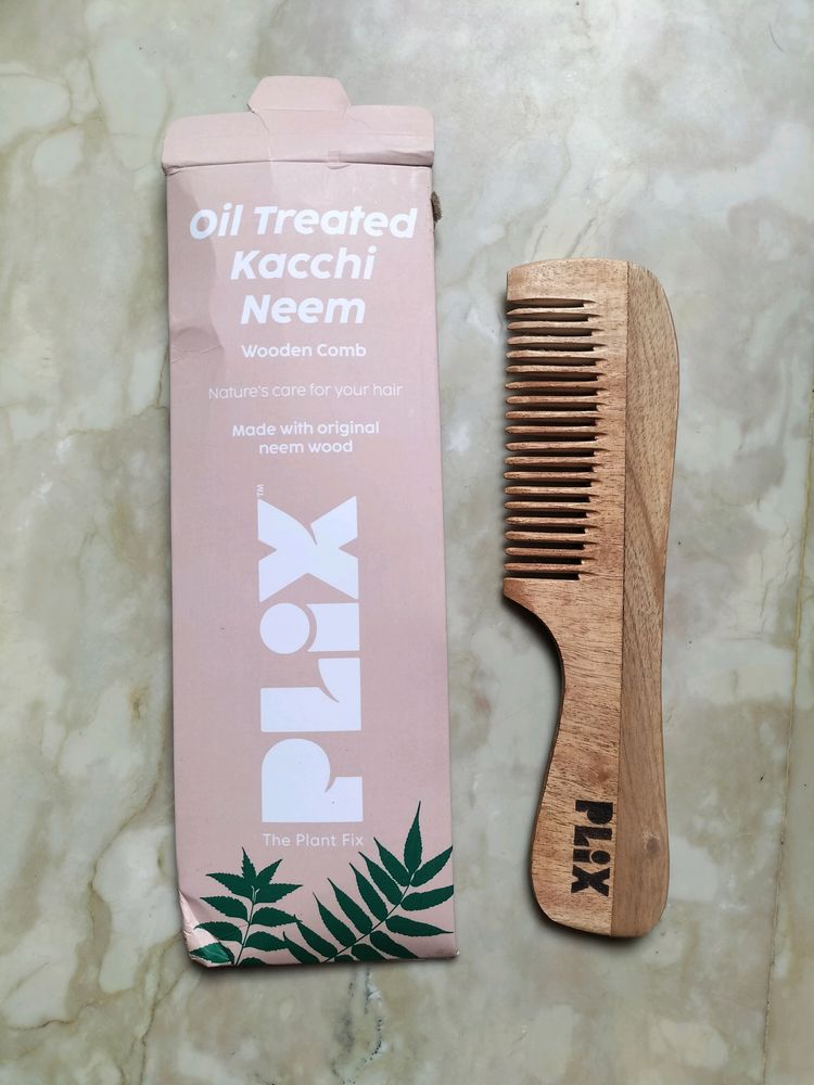 Oil Treated Kacchi Neem Wooden Hair Comb