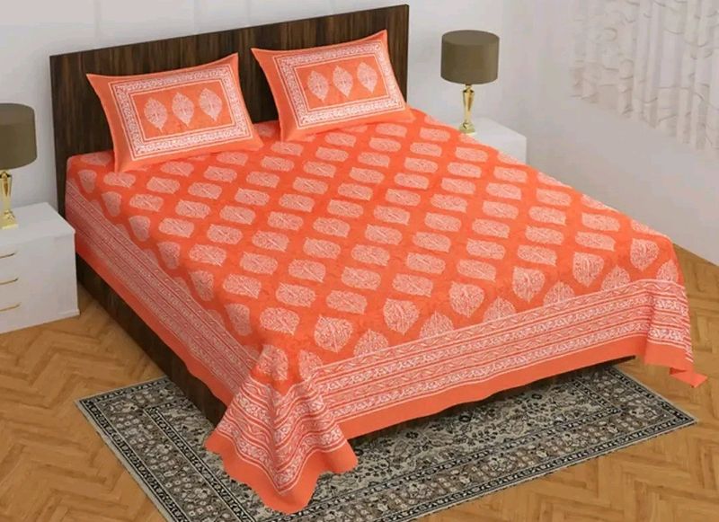 Orange Colour Bedsheet