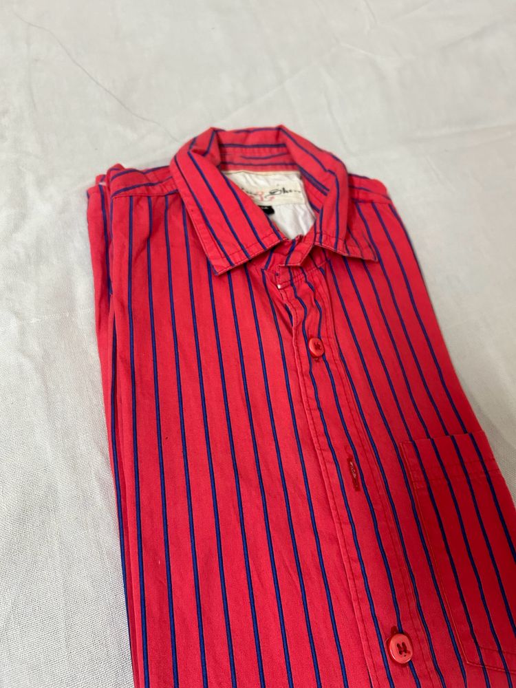 Striped Red And Blue Shirt For Men