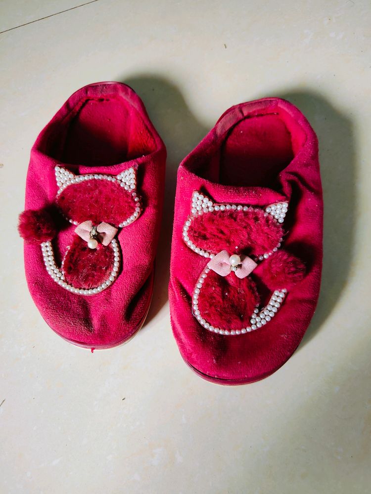 Red Kitty Slippers