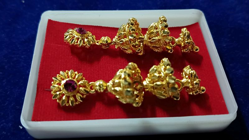 Golden Latkan Earrings.