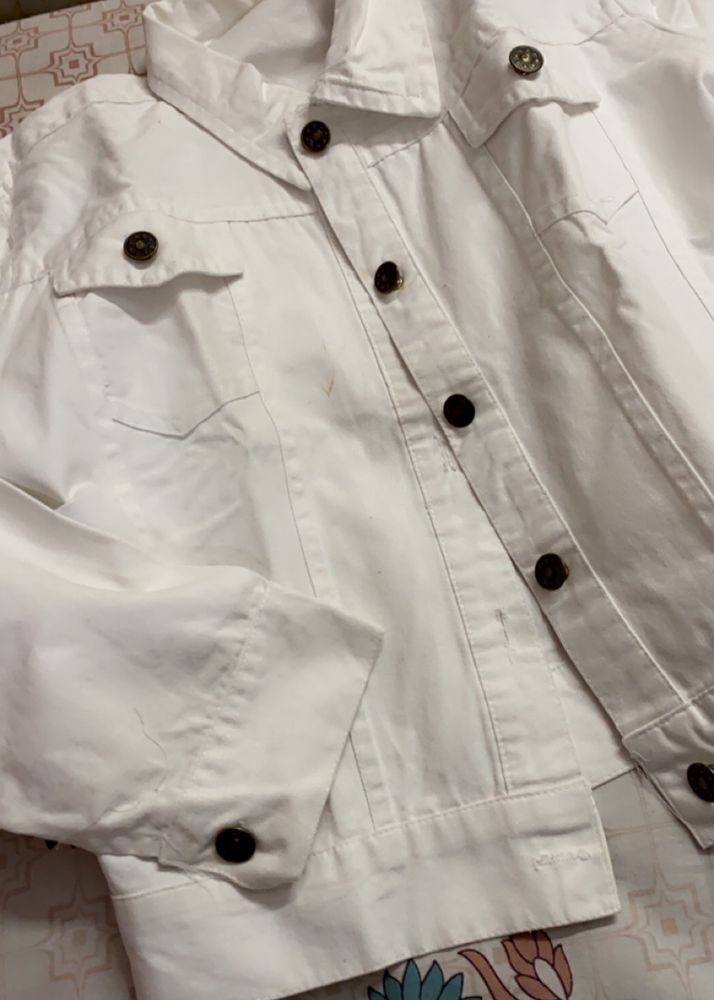 white Denim jacket for women for burst 36