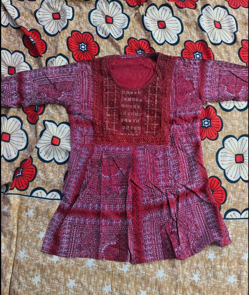 Maroon Cotton Tunic