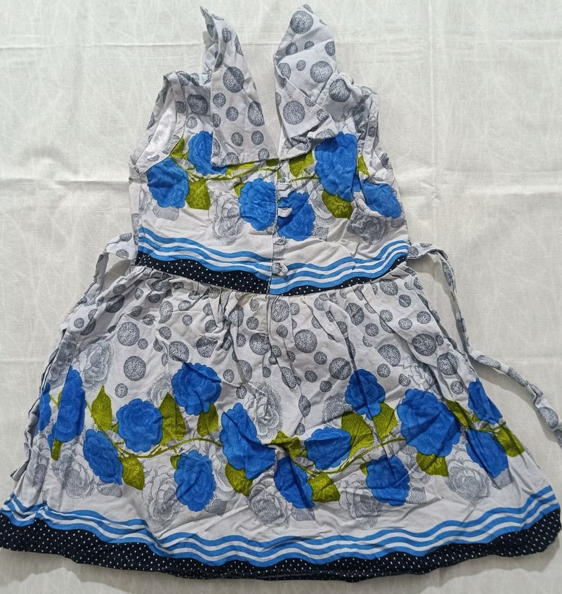 Baby Girl Wear Blue Frock