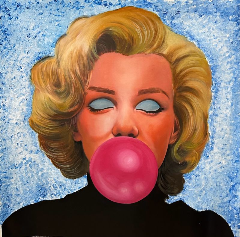 Marilyn  Monroe   painting  canvas