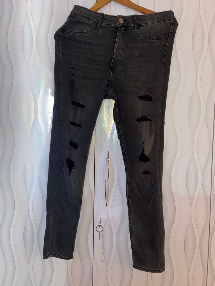 Denim Riped Jeans Slim