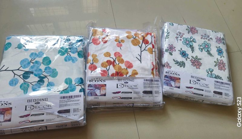 3 D'decor Bedsheets Set (Newly Bought)