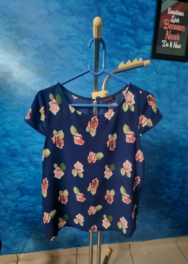 Blue Floral Top from Ginger