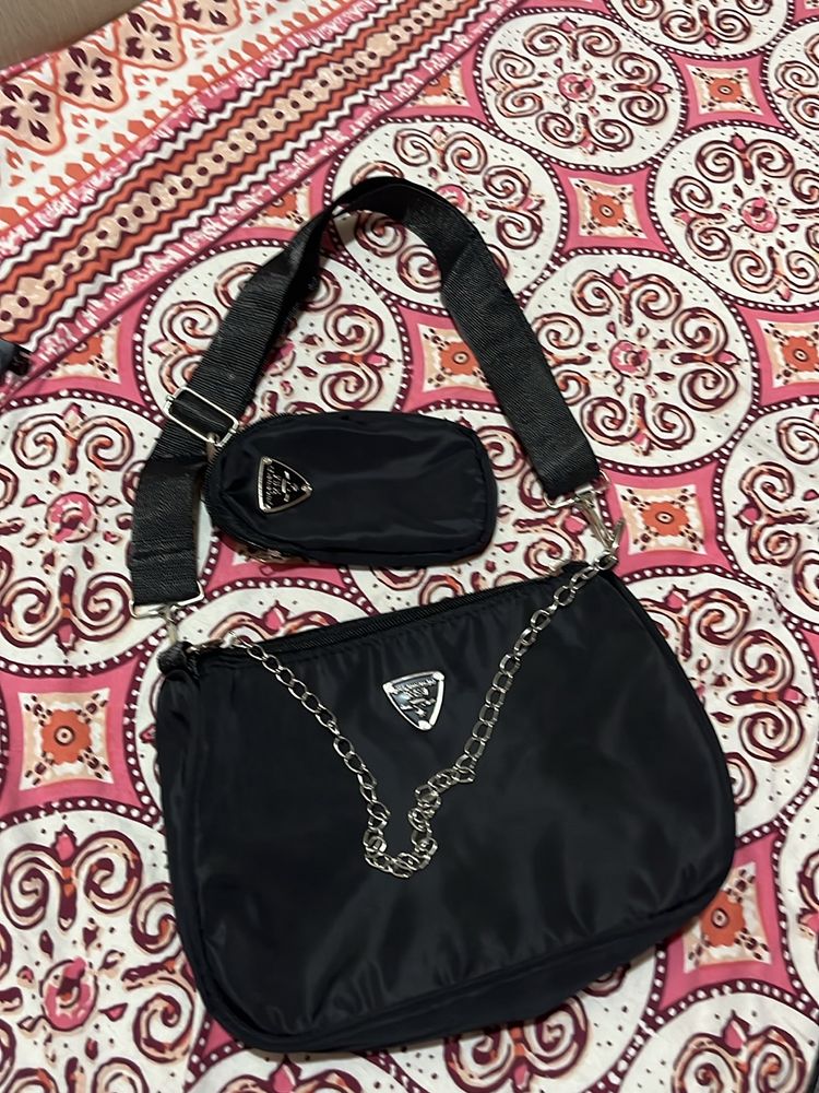 Prada And Savana Black Dupe Sling Bag