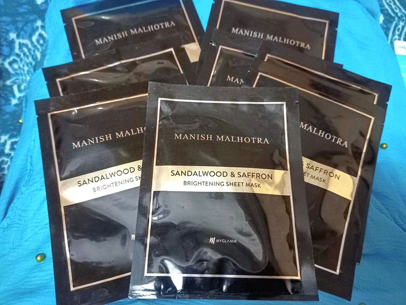 Pack Of 8 Manish Malhotra Brightening Sheet Mask