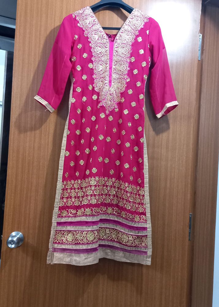 Pink Heavy Kurta