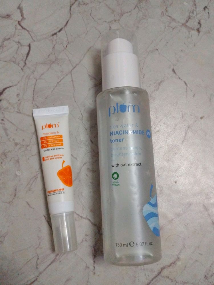 Toner & Under Eye Cream