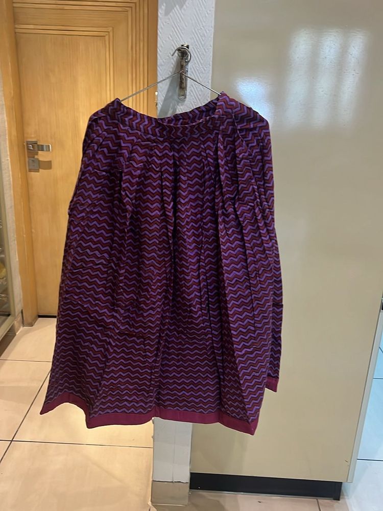 Purple Mid Length Skirt