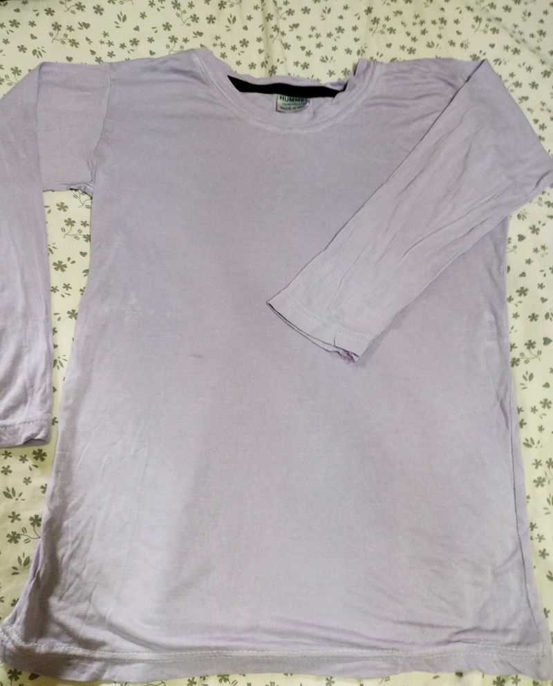 Lavender Colour Cute T-shirt