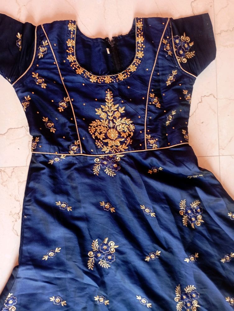 Beautiful Navy Blue Cotton Kurti