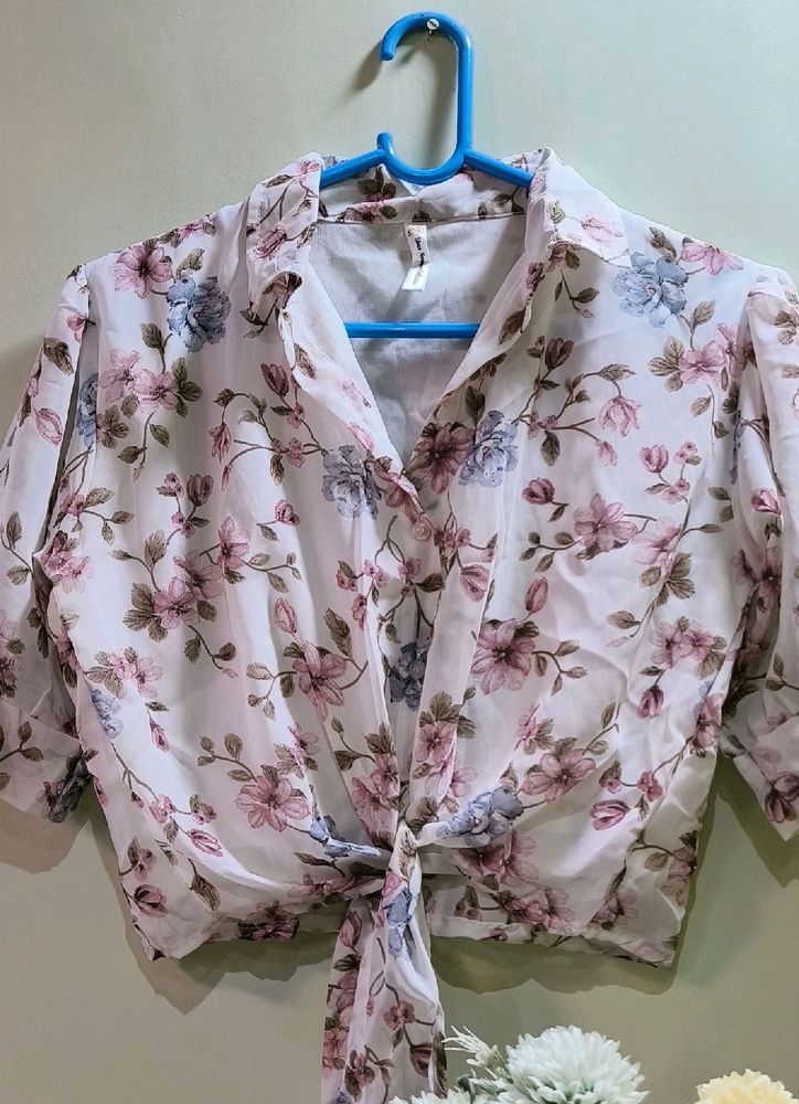 Floral Crop Shirt