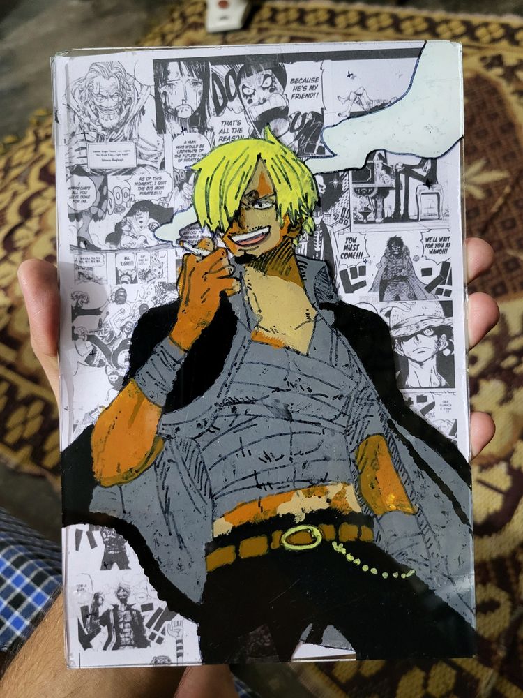 Sanji Anime Manga Glass Paint