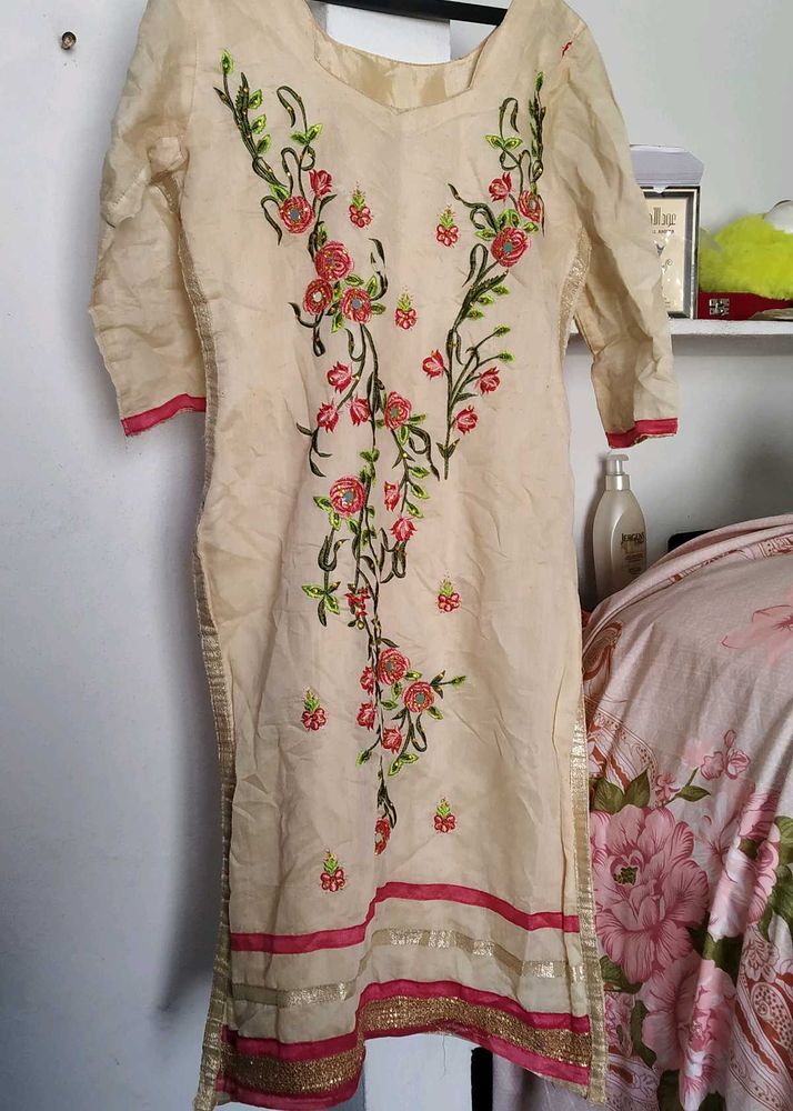 Cream Colour Kurti