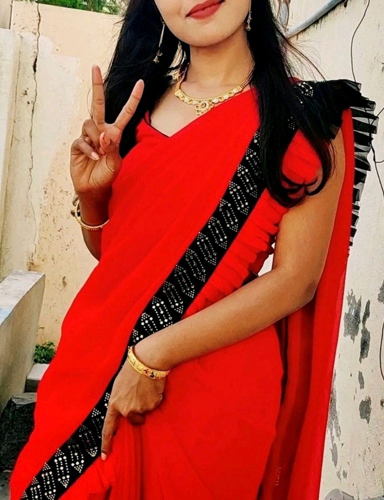 Fancy Red Sarees