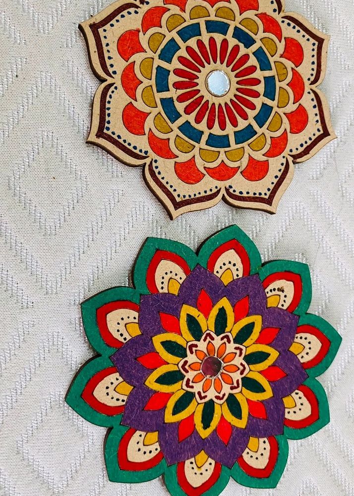 Wooden Rangoli Patch 4 Inch