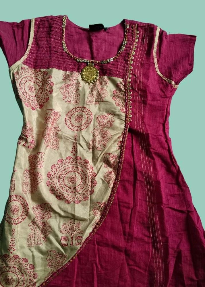 Kalamkari Printed Designed Kurti