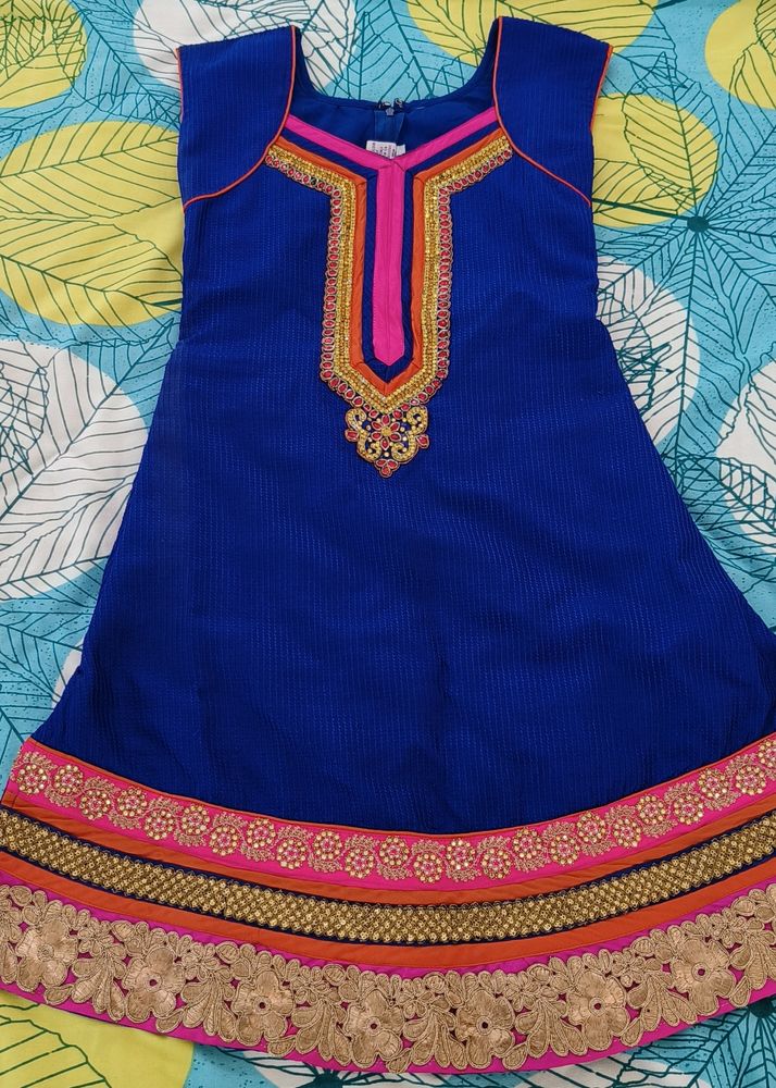 Blue Kurti With Dupatta