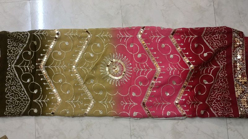 Designer Wedding Saree With Stitched Blouse