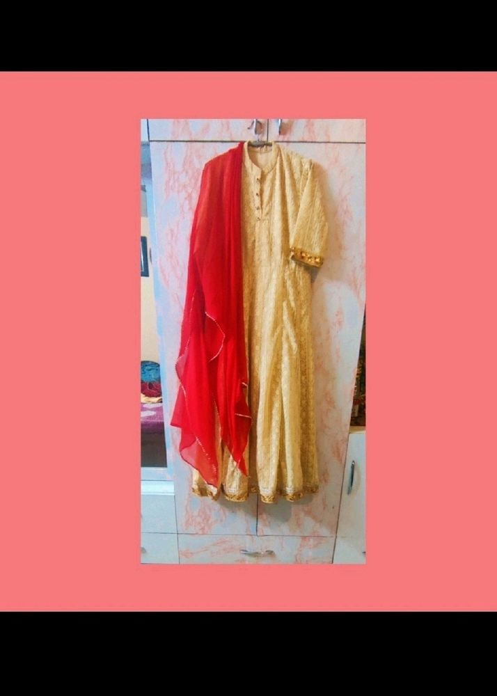 Floor Length Dress With Dupatta