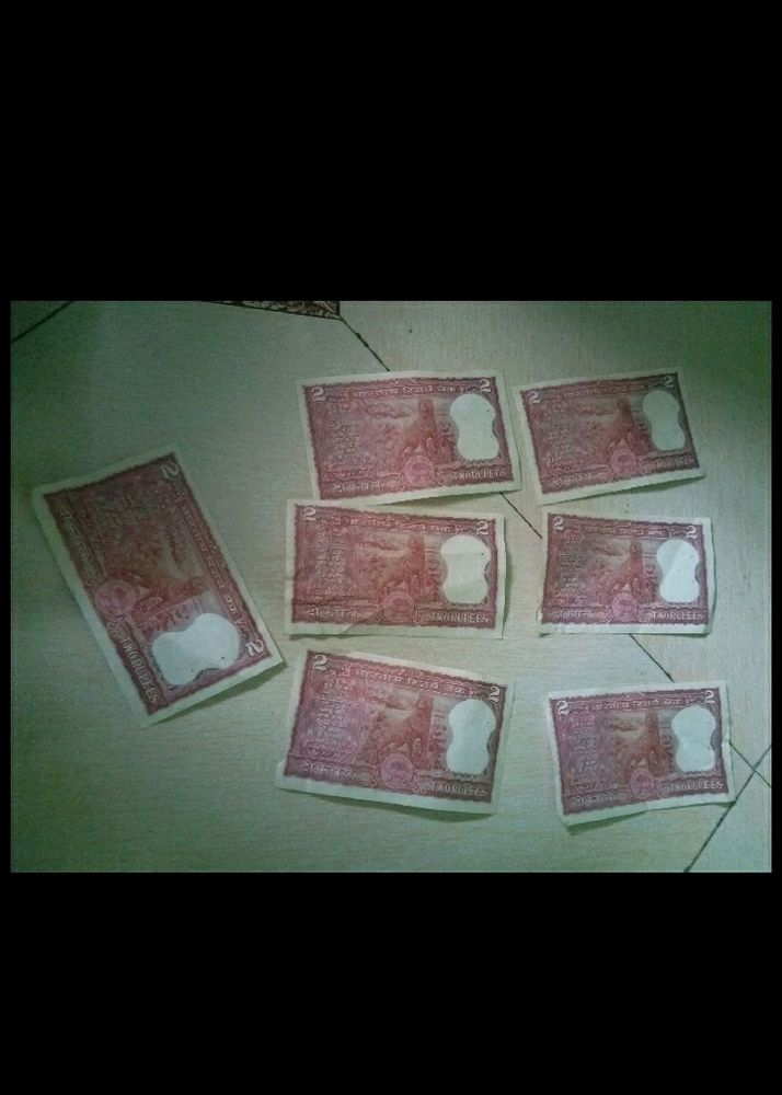 2 rupees notes in serial order number of (0052)