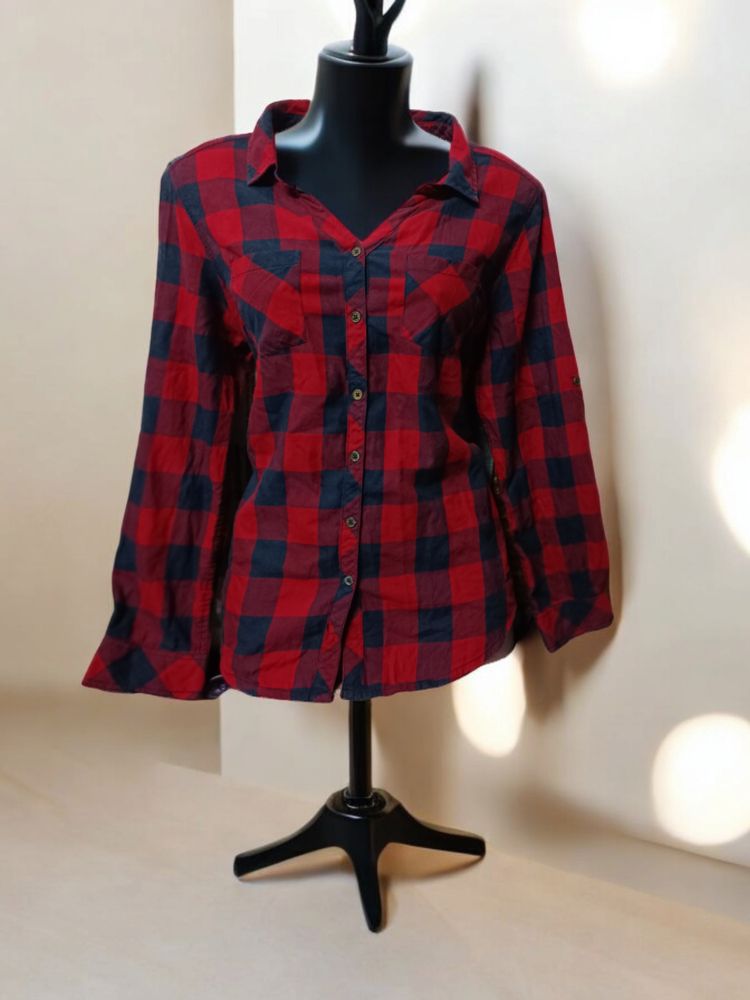 Pure Cotton Roadster Authentic Checked Print Shirt