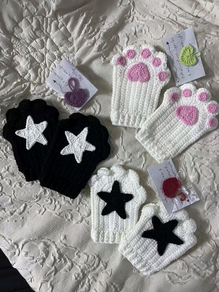 Crochet Bow Gloves