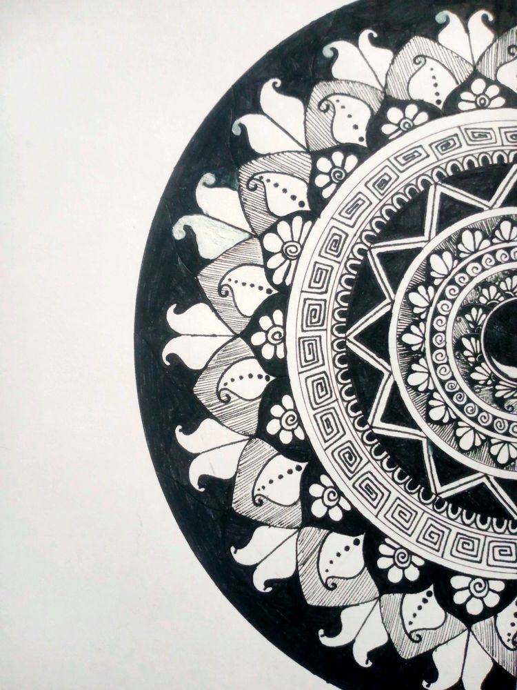 Mandala Painting For Wall (A5 Size) & Hair Claw