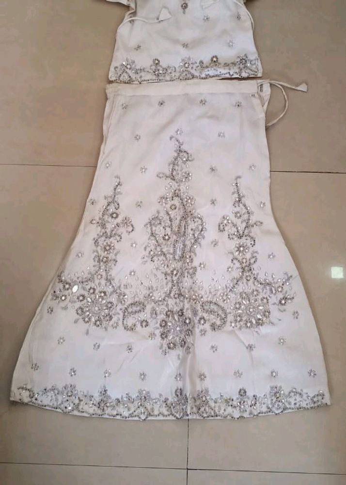 Beautiful White Lehenga For Kids