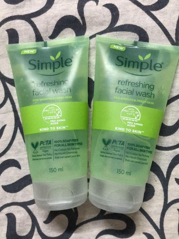 Simple Refreshing Facial Wash Pack 2