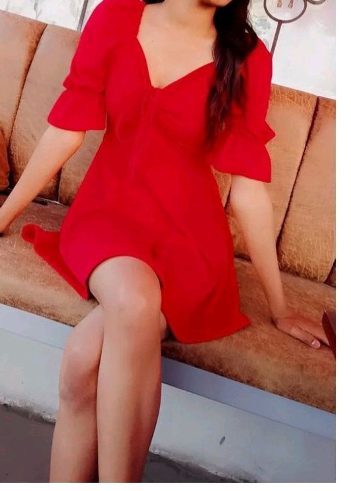 Womens Red Valentine Mini Dress