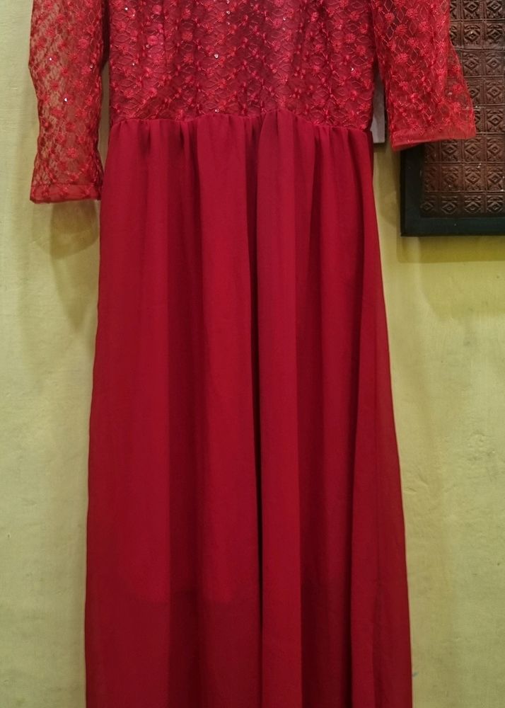 Red Straight Gown